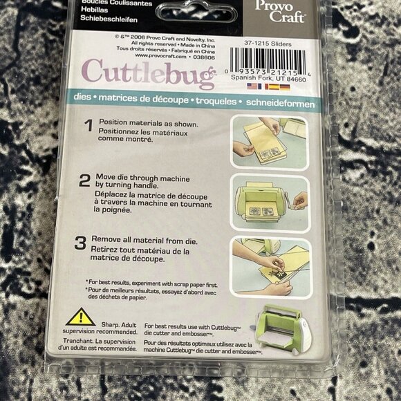 Provo Craft Cuttlebug Cutting Die 37-2515 Sliders Design - Picture 7 of 7
